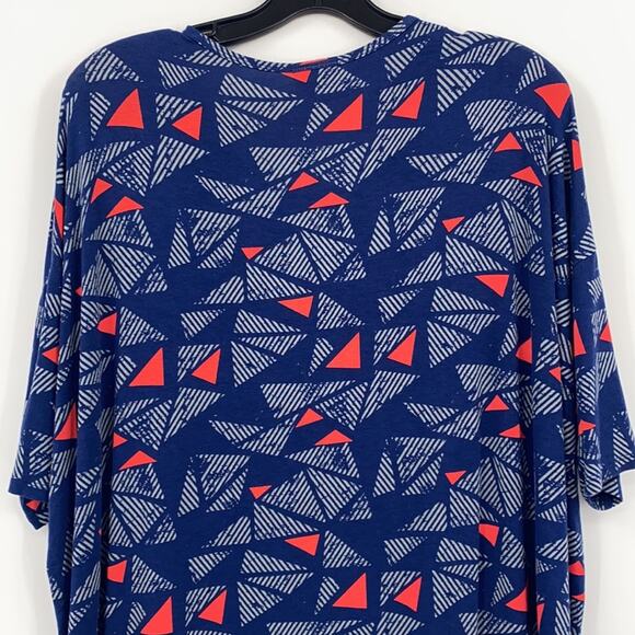 Lularoe Women's Blue & Orange Short Sleeve Top Size Medium - Picture 8 of 9